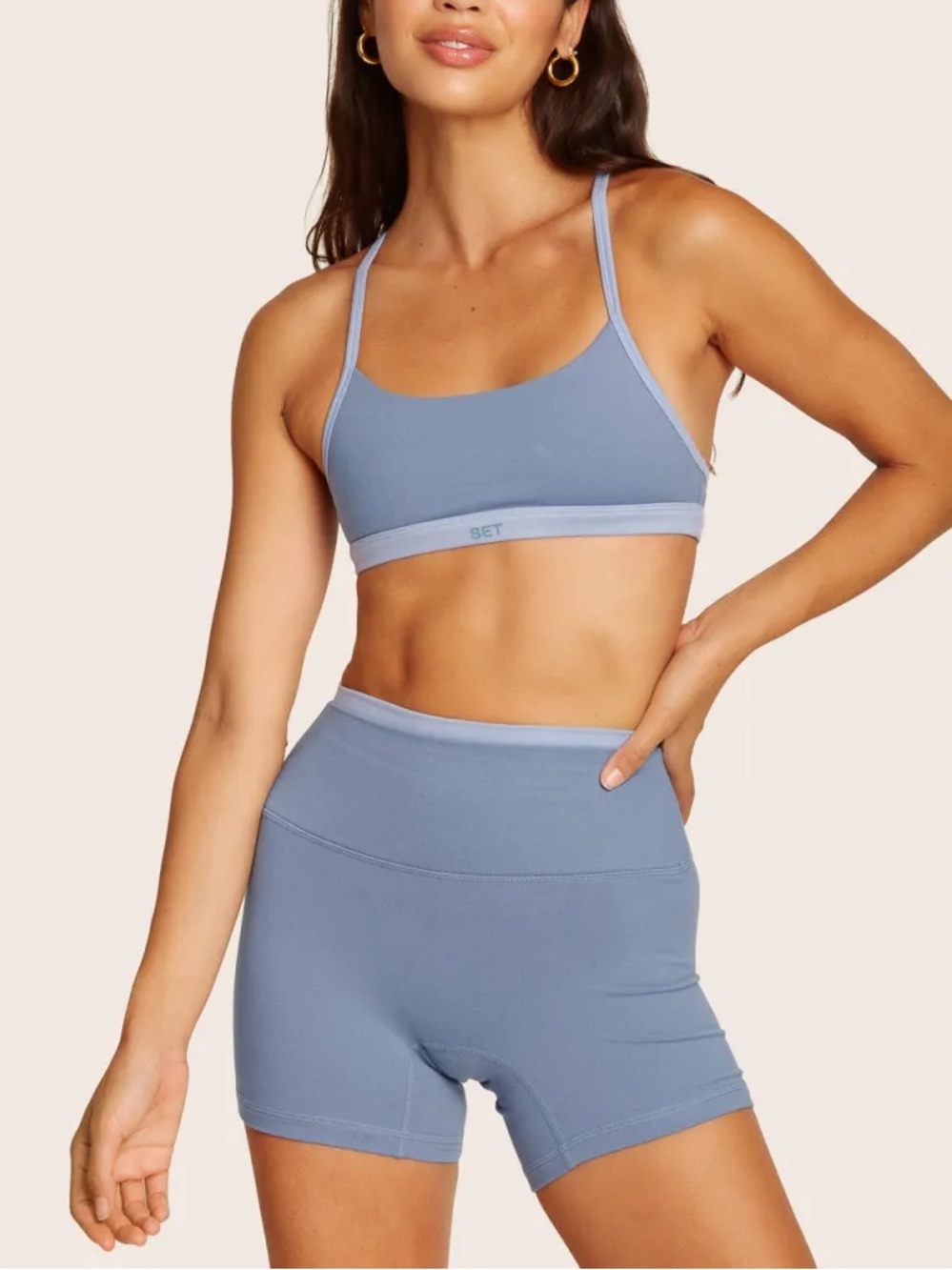 SET Active Formcloud Y- Back Bra & Short Set Cruise